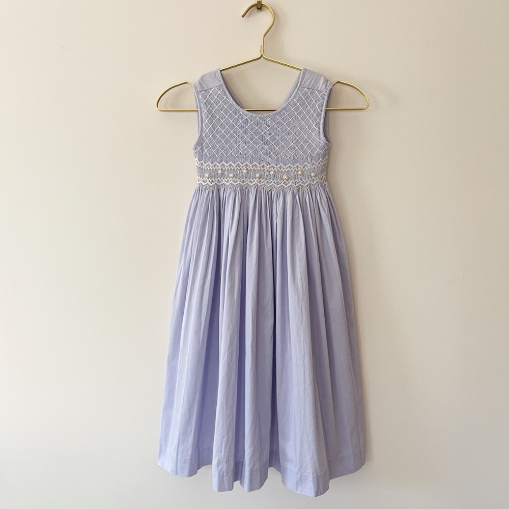 WILL’BETH EUC Lavender Hand Smocked Heirloom Special Occassion Spring Dress